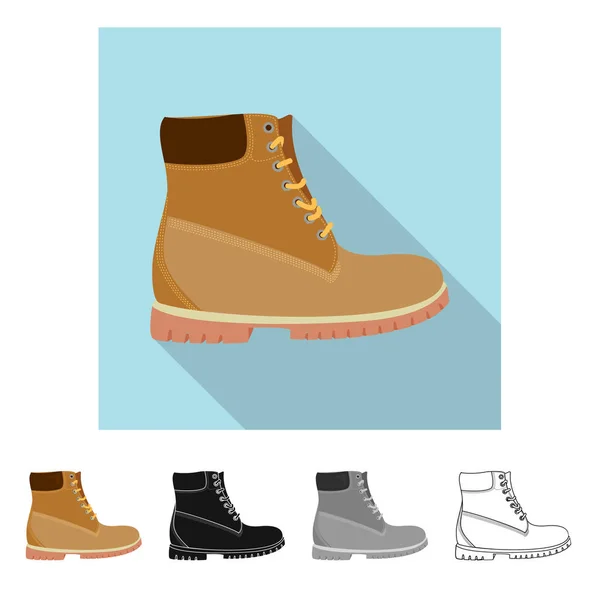 Diseño vectorial de zapato y calzado icono. Set de zapato y pie vector icono para stock . — Archivo Imágenes Vectoriales