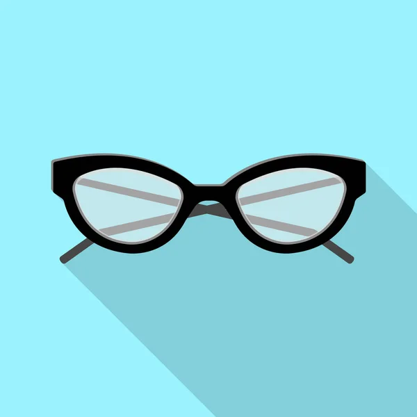Illustrazione vettoriale degli occhiali e del segno del telaio. Collezione di occhiali e icona vettoriale accessoria per magazzino . — Vettoriale Stock