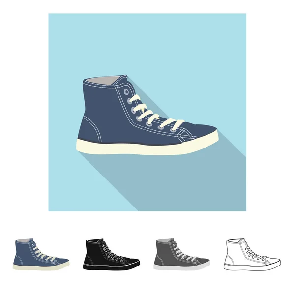 Ilustracja wektorowa symbolu butów i obuwia. Zestaw butów i stóp Stockowa ilustracja wektorowa. — Wektor stockowy