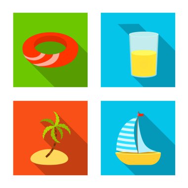 Ekipman ve yüzme işareti yalıtılmış nesne. Ekipman ve etkinlik hisse senedi vektör çizim.