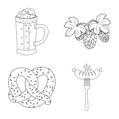 Bar ve pub simge vektör tasarımı. Pub ve iç hisse senedi vektör çizim koleksiyonu.