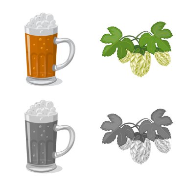 Bar ve pub simge vektör tasarımı. Pub ve web için iç hisse senedi simgesi.