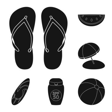 Ekipman ve yüzme simgesi yalıtılmış nesne. Ekipman ve etkinlik vektör simgesini hissenin koleksiyonu.