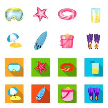 Tasarım ekipman ve yüzme işareti vektör. Ekipman ve etkinlik hisse senedi simgesi için web topluluğu.