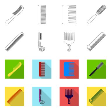Fırça ve saç simge vektör Illustration. Fırça ve saç fırçası hisse senedi simgesi için web topluluğu.