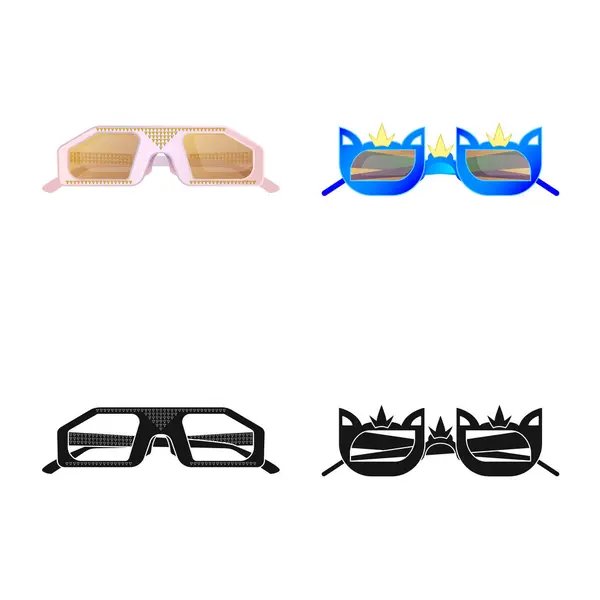 Εικονογράφηση διάνυσμα σημείου γυαλιά και γυαλιά ηλίου. Συλλογή γυαλιών και αξεσουάρ stock διανυσματικά εικονογράφηση. — Διανυσματικό Αρχείο