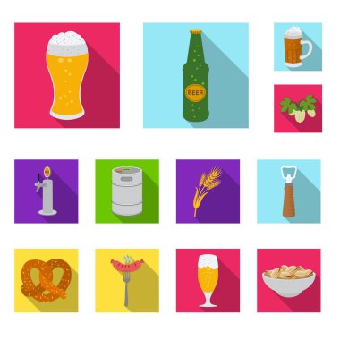 Bar ve pub logo yalıtılmış nesne. Pub ve iç hisse senedi vektör çizim.