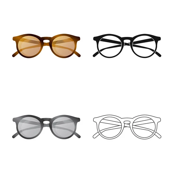 Illustration vectorielle du logo des lunettes et des lunettes de soleil. Jeu de lunettes et accessoire illustration vectorielle de stock . — Image vectorielle