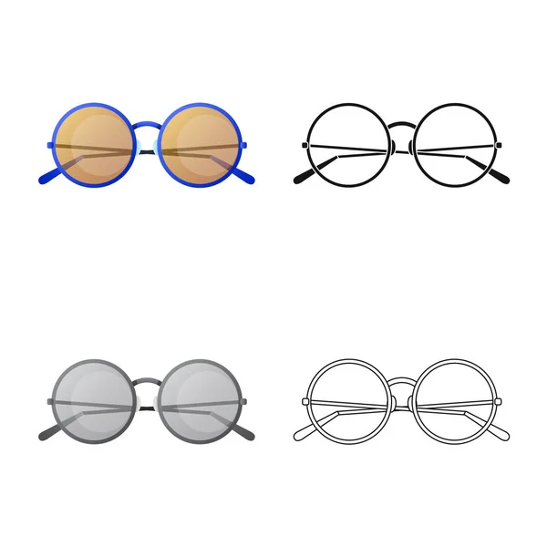 Vector illustration of glasses and sunglasses icon. Collection of glasses and accessory stock vector illustration. — Stock Vector