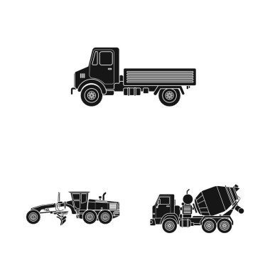 Yapı ve inşaat logo yalıtılmış nesne. Yapı ve makine hisse senedi simgesi için web topluluğu.