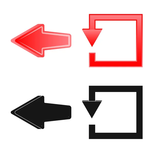 Vektorové ilustrace element a šipku ikony. Sada element a směr burzovní symbol pro web. — Stockový vektor