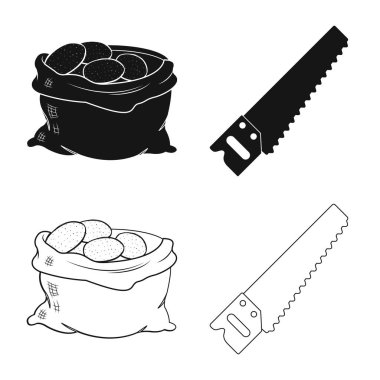 Çiftlik ve tarım simge vektör Illustration. Çiftlik ve bitki hisse senedi vektör çizim topluluğu.