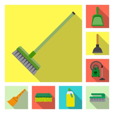 Temizlik ve servis simge vektör Illustration. Temizlik ve ev hisse senedi simgesi için web topluluğu.