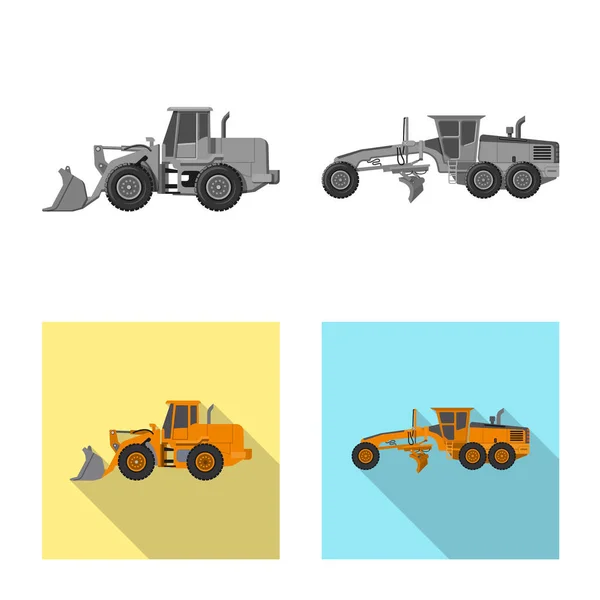 Diseño vectorial de construcción y símbolo de construcción. Colección de construcción y maquinaria icono vectorial para stock . — Vector de stock