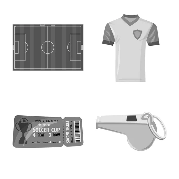 Isoliertes Objekt Von Fußball Und Ausrüstungssymbol Sammlung Von Fußball Und — Stockvektor