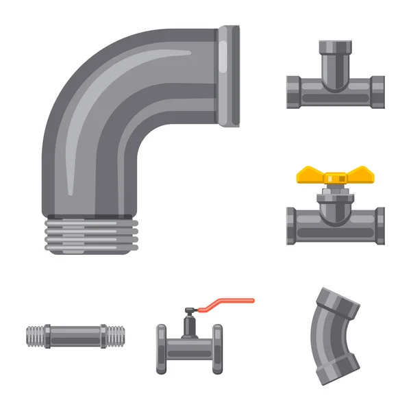 Elkülönített Objektum Cső Cső Logó Cső Gázvezeték Vektor Stock Illusztráció — Stock Vector