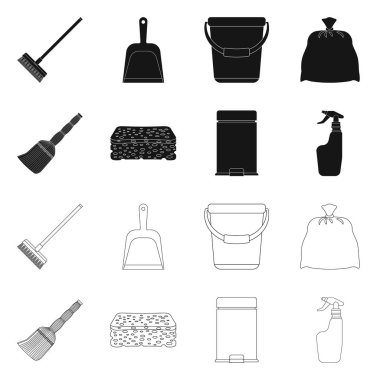 Temizlik ve servis simge vektör Illustration. Hisse senedi için temizlik ve ev vektör simge kümesi.