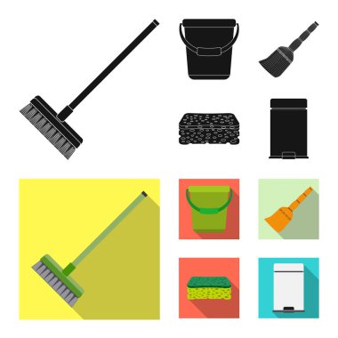 Temizlik ve servis işareti yalıtılmış nesne. Temizlik ve ev hisse senedi simgesi web için kümesi.