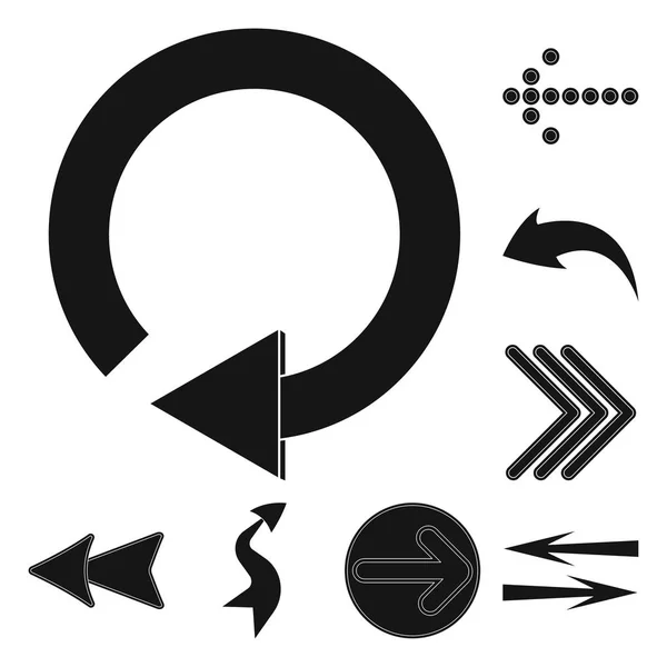 Objet isolé de l'élément et le logo de la flèche. Ensemble d'illustration vectorielle d'élément et de direction . — Image vectorielle