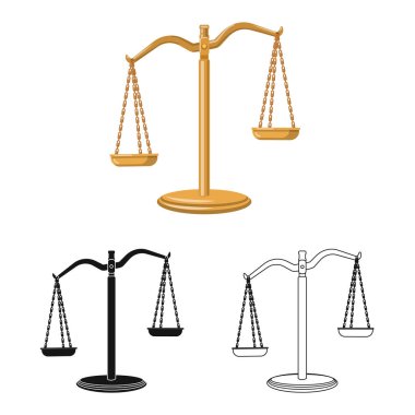 Hukuk ve avukat simge vektör tasarımı. Hisse senedi için hukuk ve adalet vektör simge kümesi.