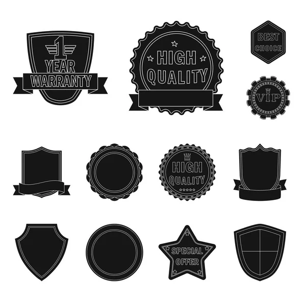 Conception vectorielle de l'emblème et du logo de l'insigne. Ensemble d'emblème et d'icône vectorielle autocollant pour stock . — Image vectorielle