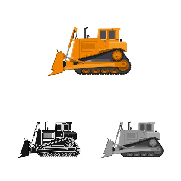 Illustration vectorielle du symbole de construction. Collection d'icône vectorielle de construction et de machines pour stock . — Image vectorielle