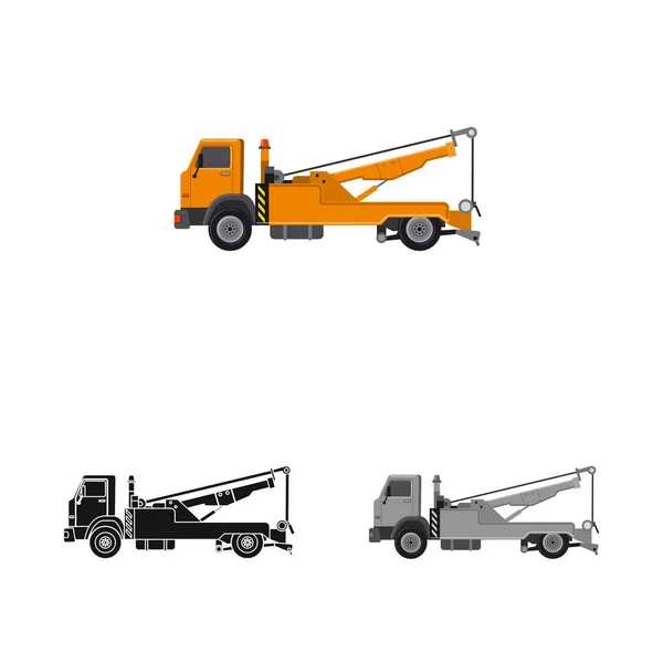 Conception vectorielle de l'icône de construction et de construction. Ensemble d'illustration vectorielle de stock de construction et de machines . — Image vectorielle