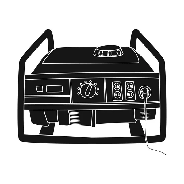 Geïsoleerde object van elektriciteit en elektrische symbool. Elektriciteit en energie voorraad vectorillustratie. — Stockvector