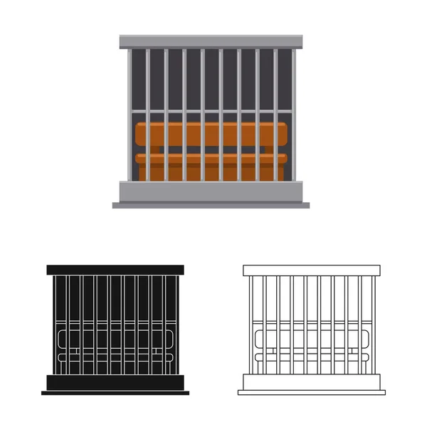 Isoliertes Objekt des Rechts und Symbol des Anwalts. Satz von Recht und Gerechtigkeit Vektor Illustration. — Stockvektor