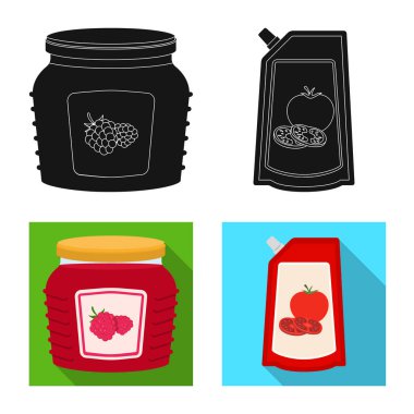 Can ve gıda simge vektör Illustration. Can ve paket stok vektör çizim topluluğu.