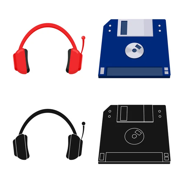 Векторная иллюстрация логотипа ноутбука и устройства. Коллекция векторной иллюстрации ноутбука и сервера . — стоковый вектор