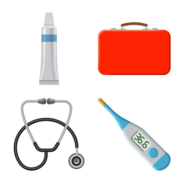 Izolovaný objekt lékárny a nemocnice symbolu. Kolekce z lékárny a obchodní burzovní symbol pro web. — Stockový vektor
