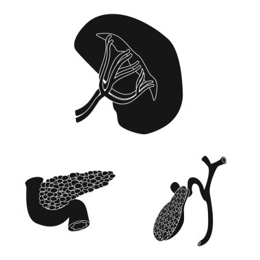 Vücut ve insan logo vektör çizimi. Vücut ve web için tıbbi hisse senedi simgesi toplama.