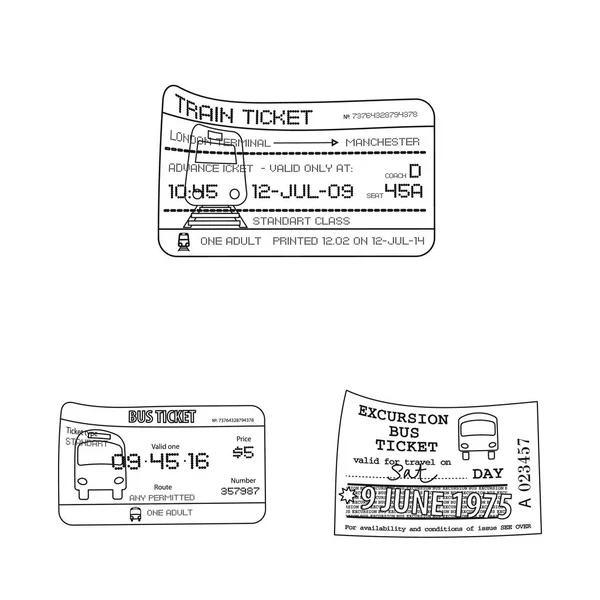 チケットと入場アイコンのベクター デザイン 株式のチケットとイベントのベクトル アイコン集 — ストックベクタ