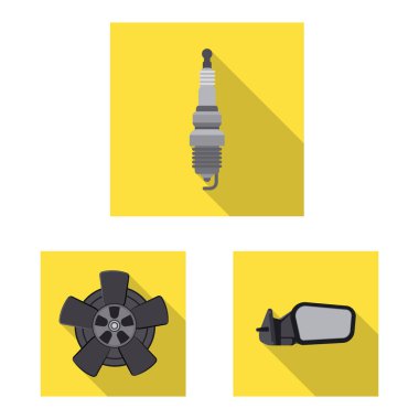 Otomatik ve bölümü logosu yalıtılmış nesne. Oto, araba hisse senedi simgesi için web topluluğu.