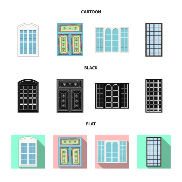 Design vettoriale della porta e logo anteriore. Raccolta di illustrazione vettoriale porta e magazzino in legno . — Vettoriale Stock