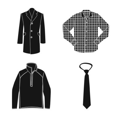 Adam ve giyim simge vektör tasarımı. Adam ayarla ve vektör simge stok giyim.