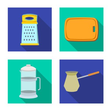 Mutfak ve yemek simge vektör Illustration. Mutfak ve cihaz hisse senedi vektör çizim seti.