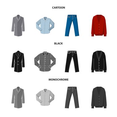 Adam ve giyim simge vektör çizimi. İçin örümcek adam ve giyim hisse senedi simgesi topluluğu.