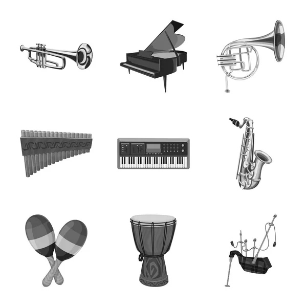 Design vetorial de música e ícone de melodia. Conjunto de música e ferramenta de ilustração vetor estoque . —  Vetores de Stock