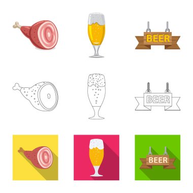 Bar ve pub logo yalıtılmış nesne. Pub ve web için iç hisse senedi simgesi.