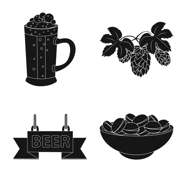 Ilustración vectorial del cartel de bar y bar. Colección de pub y símbolo de stock interior para web . — Archivo Imágenes Vectoriales