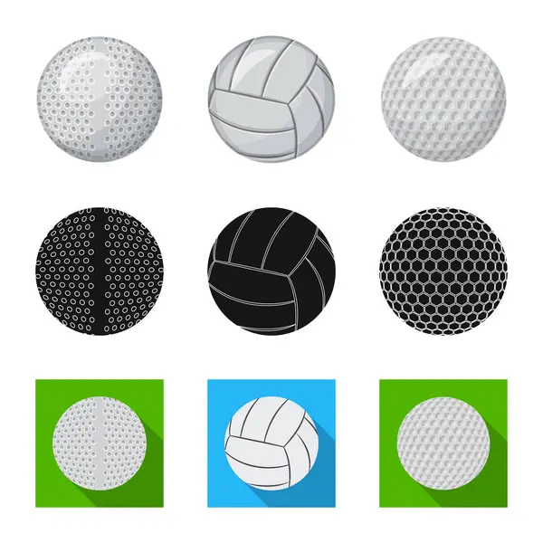 Diseño vectorial del icono del deporte y la pelota. Colección de deporte y el icono del vector deportivo para la acción . — Vector de stock