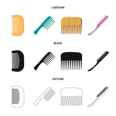 Fırça ve saç işareti vektör Illustration. Fırça ve saç fırçası hisse senedi vektör çizim topluluğu.