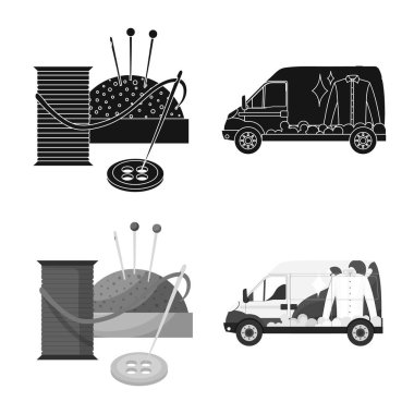 Çamaşırhane ve temiz sembol yalıtılmış nesne. Hisse senedi için çamaşır ve giysi vektör simge kümesi.