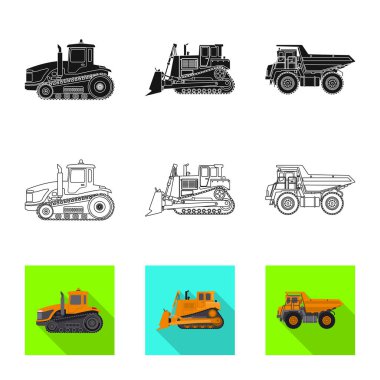 Yapı ve inşaat işareti vektör Illustration. Yapı ve makine hisse senedi simgesi için web topluluğu.