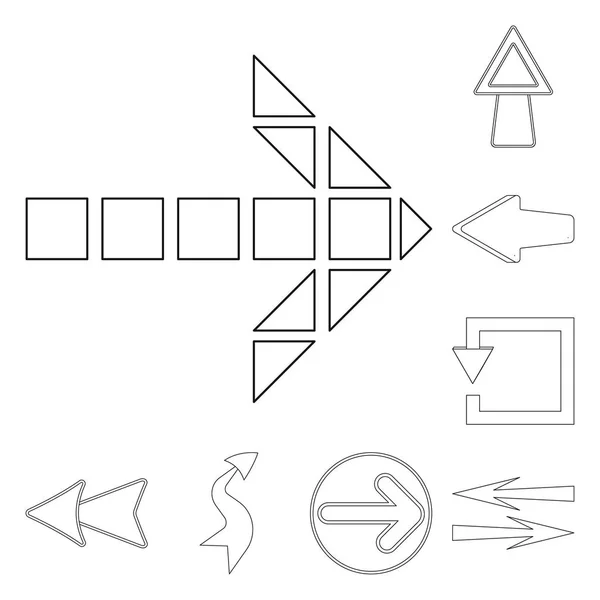 Objeto Isolado Elemento Sinal Seta Coleção Elemento Ícone Vetor Direção —  Vetores de Stock