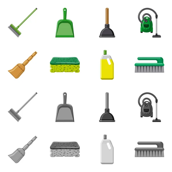 Vektor Design Von Reinigungs Und Service Logo Sammlung Von Reinigungs — Stockvektor