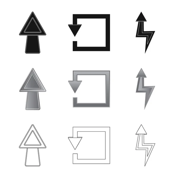元素和箭头符号的矢量设计 库存元素和方向向量图标的集合 — 图库矢量图片