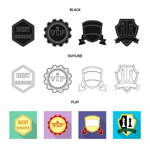 Isolated Object Emblem Badge Symbol Collection Emblem Sticker Vector Icon — Stock Vector